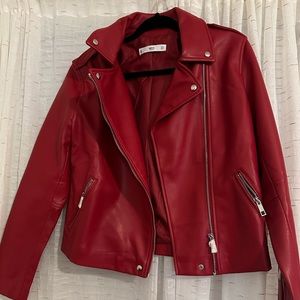 Mango red Moto jacket